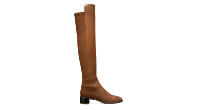 Stuart Weitzman City Block Square-toe Knee-high Boot The Sw Outlet In Coffee Brown