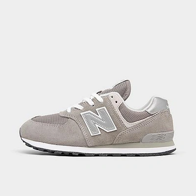 New Balance Kids Taupe 574 Core Big Kids Sneakers In Grey/white