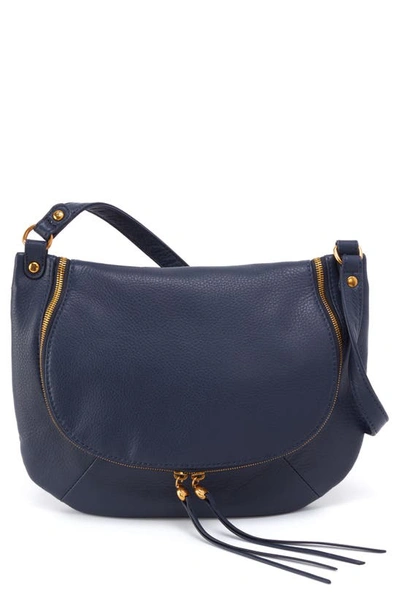 Hobo Fern Medium Leather Shoulder Bag In Sapphire