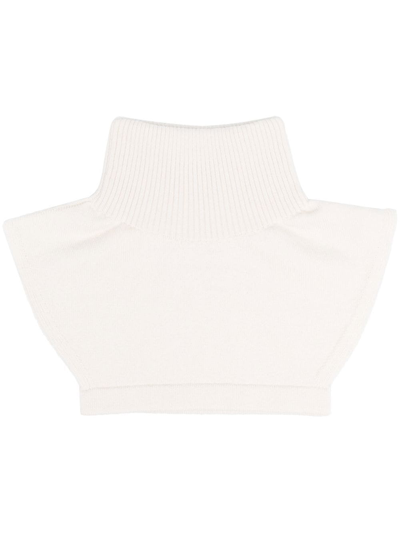 Barrie Cut-out Cashmere Collar In Neutrals