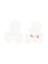 MONNALISA CRYSTAL-BOW KNITTED GLOVES