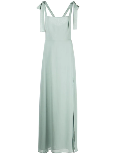slim fit dress slacks Reformation silk sage green dress (available in size 4 & 6) – gather main image 0