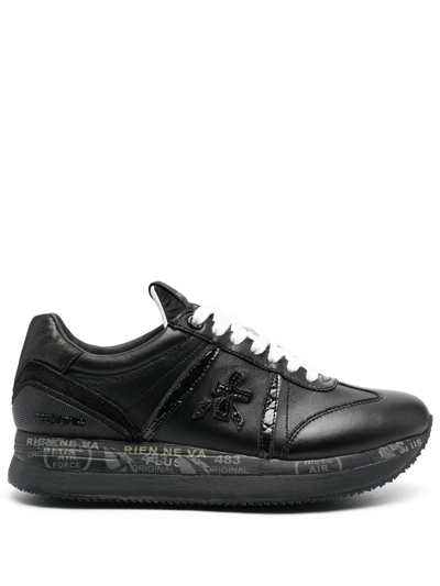 Premiata Conny Low-top Sneakers In Black