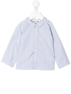 Bonpoint Vertical-stripe Shirt In Grey