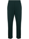 P.a.r.o.s.h Elasticated Cropped Trousers In Green