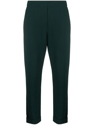 P.a.r.o.s.h Elasticated Cropped Trousers In Green