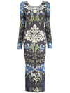 ETRO FLORAL-PRINT RIBBED-KNIT DRESS