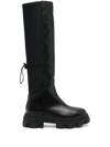 GIA BORGHINI KNEE-LENGTH CHUNKY LEATHER BOOTS