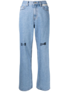 Kimhēkim High-rise Straight-leg Jeans In Blue