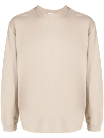 Rito Structure Solid-color Long-sleeve Swaetshirt In Neutrals