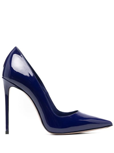 Le Silla 125mm Eva Patent Leather Pumps In Blue