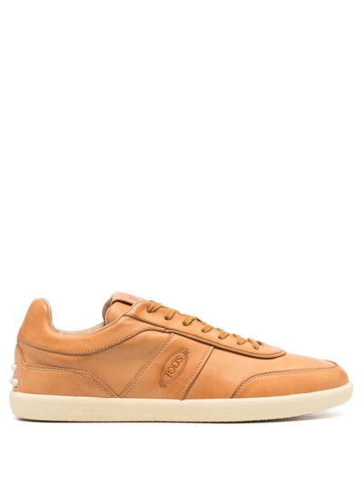 Tod's Low-top Leather Sneakers In Brown