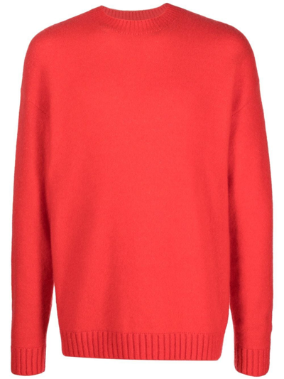 Laneus Cashmere Crew-neck Jumper In Corallo