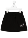 OFF-WHITE CRYSTAL-EMBELLISHED JERSEY SKIRT