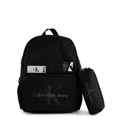 Calvin Klein Jeans Est.1978 Back To School Recycled Branded Backpack Black