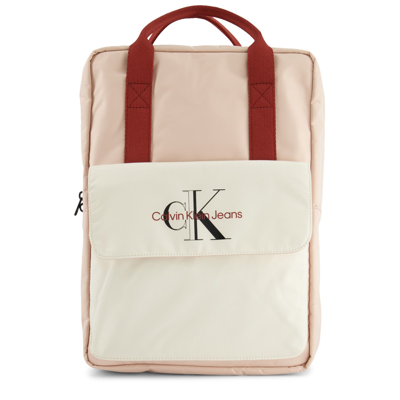 Calvin Klein Jeans Est.1978 Color-blocked Branded Backpack Pale Rose In Pink