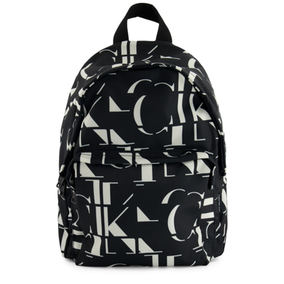 Calvin Klein Jeans Est.1978 Monogram Aop Recycled Branded Backpack Black