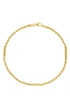 Bony Levy 14k Gold Florentine Bar Bracelet In 14k Yellow Gold
