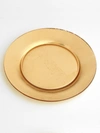 Red Pomegranate Collection Doré Set/4 7" Gilded Glass Salad Plate In Gold