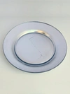 Red Pomegranate Collection Doré Set/4 7" Gilded Glass Salad Plate In Grey