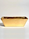 RED POMEGRANATE COLLECTION RED POMEGRANATE COLLECTION DORÉ 13" GILDED GLASS RECTANGULAR BOWL