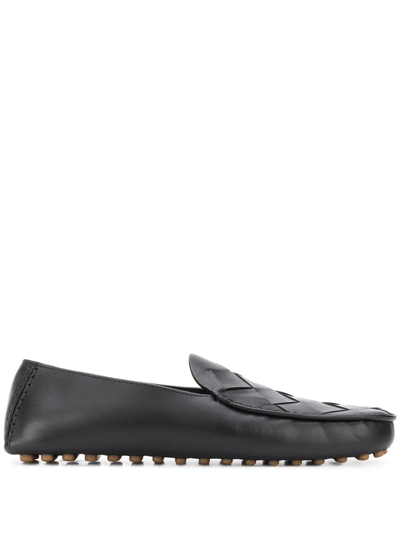 Bottega Veneta Men's  Black Leather Loafers