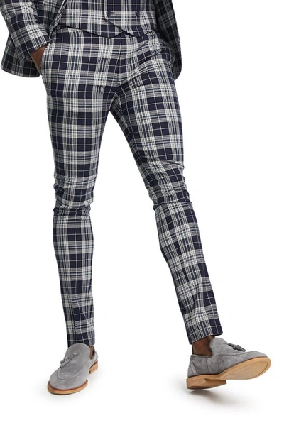 Navy Trousers Topman Ultra Skinny Trousers Topman Check Super