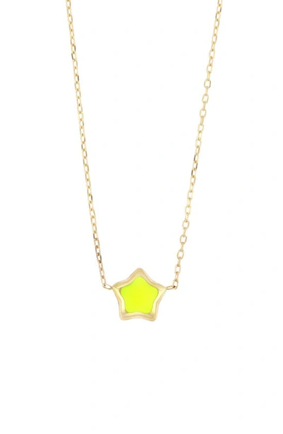 Bony Levy Kids' 14k Gold Enamel Star Pendant Necklace In 14k Yellow Gold