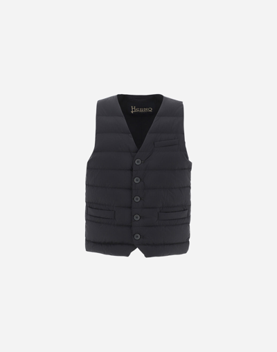 Herno Vest In Navy Blue