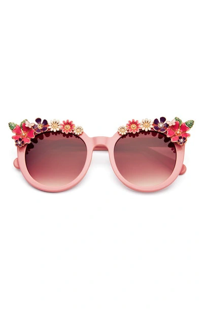 Loveshackfancy Ravi 54mm Round Sunglasses In Peony Pink