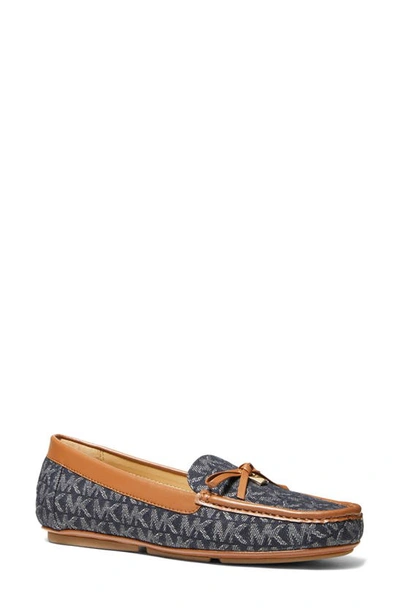 Michael Michael Kors Juliette Loafer In Dark Denim Multi