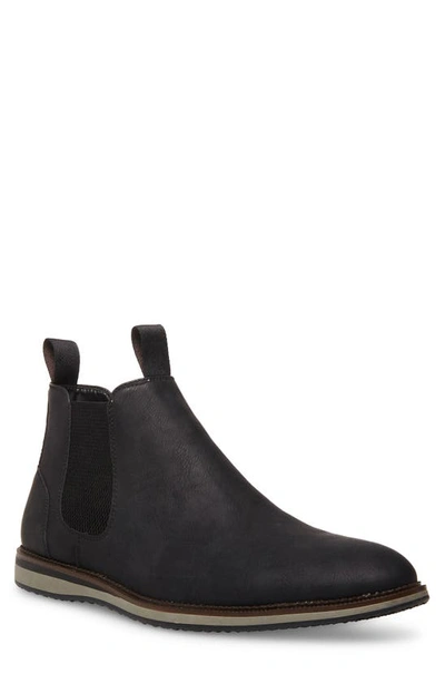 Madden Hammon Chelsea Boot In Black Pu Leather