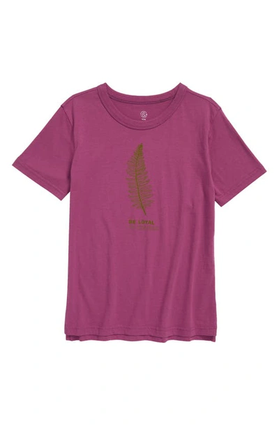 Treasure & Bond Kids' Relaxed Fit Graphic Tee In Purple Gem To The Soil