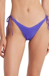 Bound By Bond-eye The Serenity Side Tie Bikini Bottoms In Acid Purple