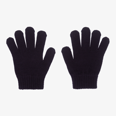 Mayoral Kids' Boys Navy Blue Knitted Gloves