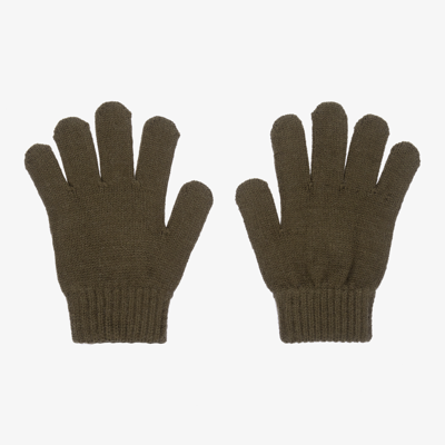 Mayoral Kids' Boys Green Knitted Gloves
