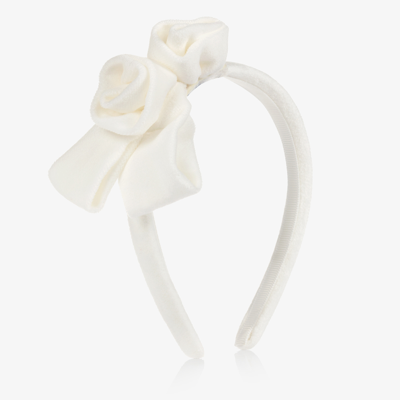 Mayoral Babies' Girls Ivory Floral Hairband In White