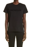 Moncler Logo Graphic Tee In Black