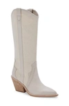 Dolce Vita Navene Western Boot In Ivory Nubuck