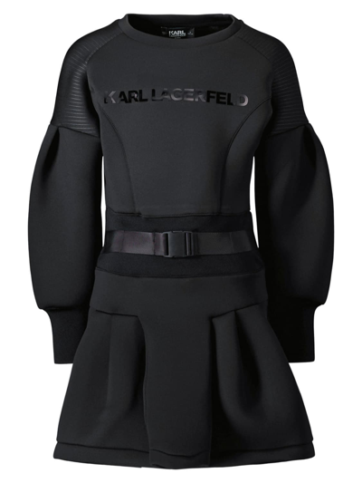 Karl Lagerfeld Kids' Girls Black Neoprene Dress