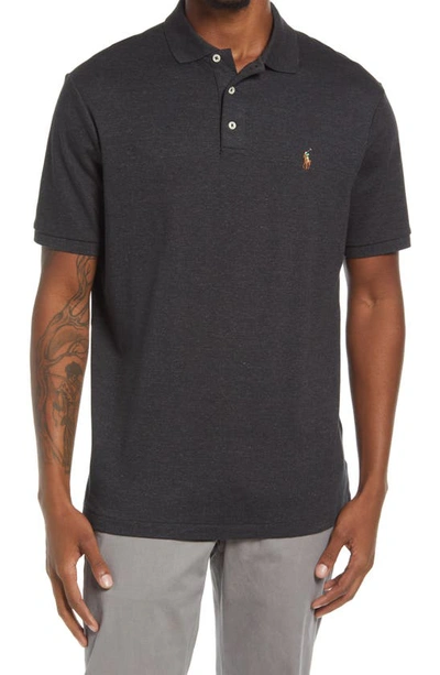 Polo Ralph Lauren Classic Fit Polo In Black Marl Heather