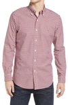 Polo Ralph Lauren Classic Fit Plaid Oxford Shirt In Wine/white