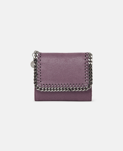 Stella Mccartney Falabella Small Flap Wallet In Amethyst