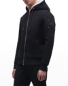 Moose Knuckles Classic Bunny Hoodie Sweatshirt In Blk Wwhite