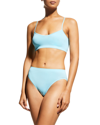 Hanro Touch Feeling Spaghetti Strap Crop Top In Wood