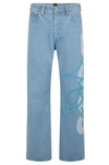 HUGO BOSS RELAXED-FIT JEANS WITH GRAFFITI LOGOS