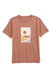 Treasure & Bond Kids' Relaxed Fit Graphic Tee In Tan Burlwood Sun Canyon