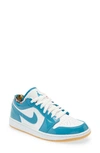 Jordan Nike Air  1 Low Se Sneaker In 400 Teal/ Teal-white-navy