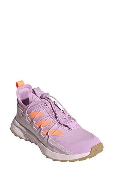 Adidas Originals Terrex Voyager 21 Canvas Running Shoe In Bliss Lilac/ Orange/ Pink