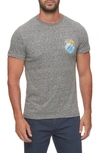Flag And Anthem Sunset Waves Short Sleeve T-shirt In Grey Heather